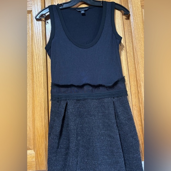 Banana Republic Rayon Wool Tweed Black Tank Dress 0 - Picture 2 of 9